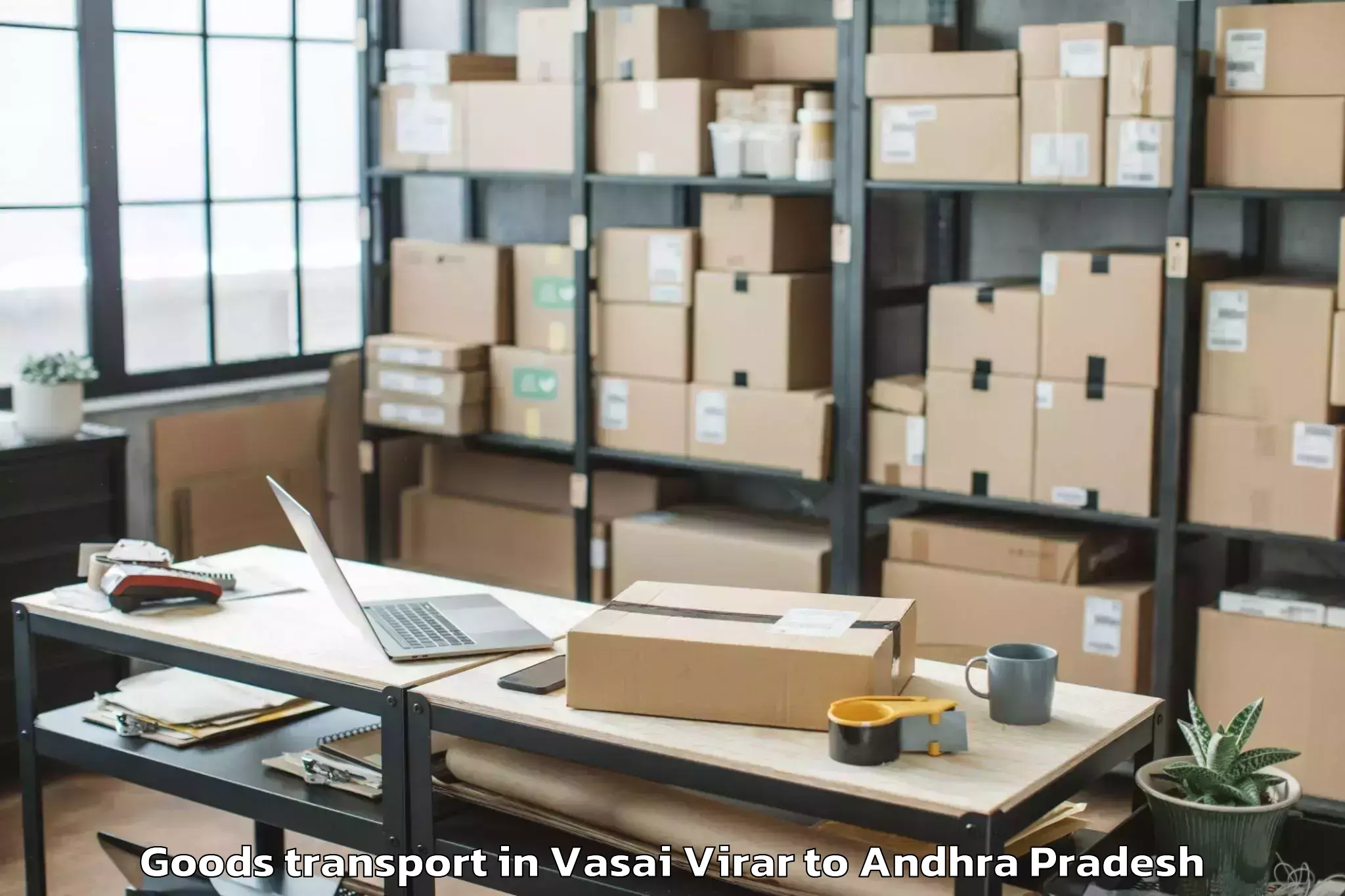 Leading Vasai Virar to Koyyalgudem Goods Transport Provider